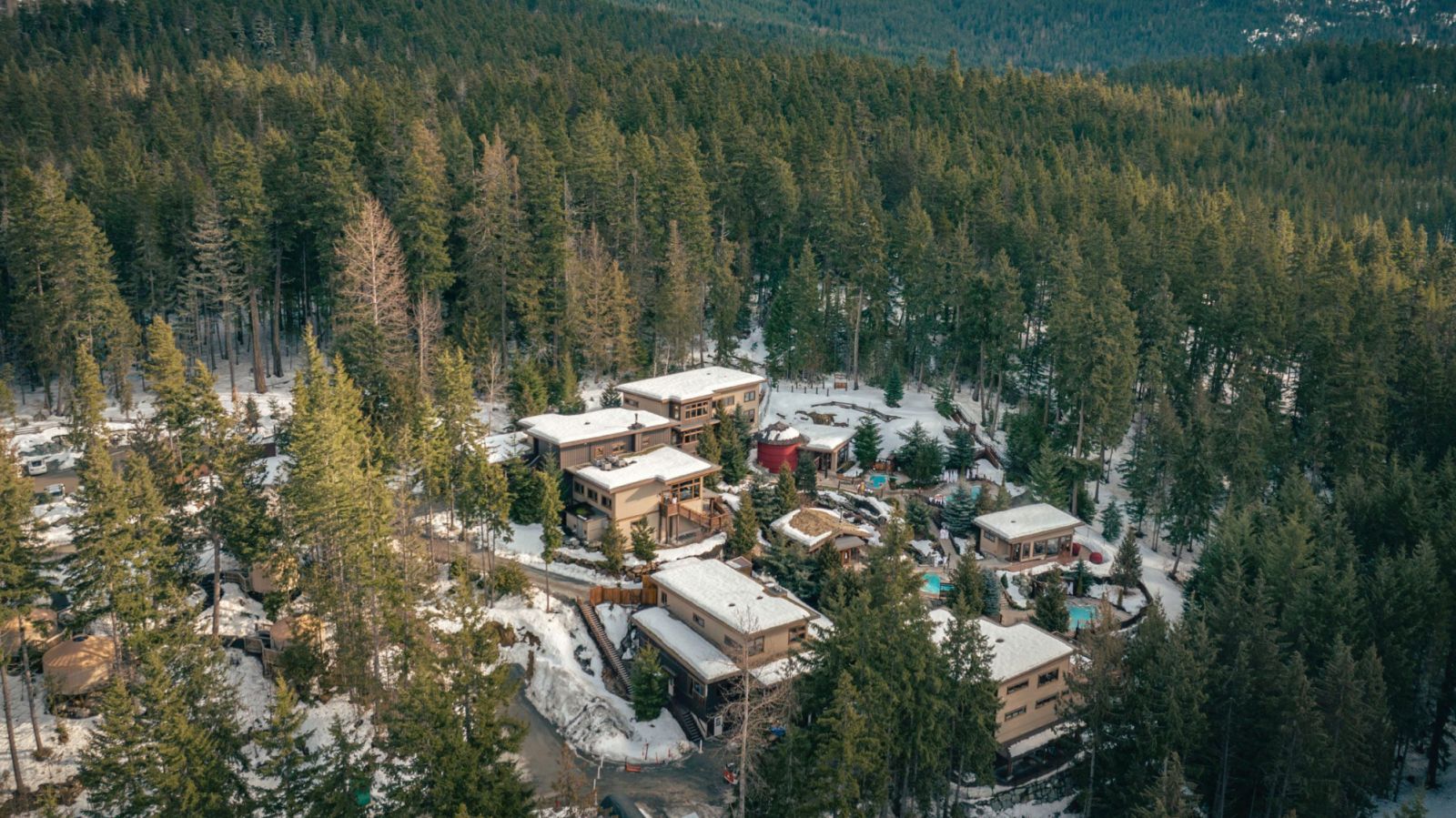 The Scandinave spa is a sublime destination in the summer and a dreamy getaway with snowcapped rooftops in the winter