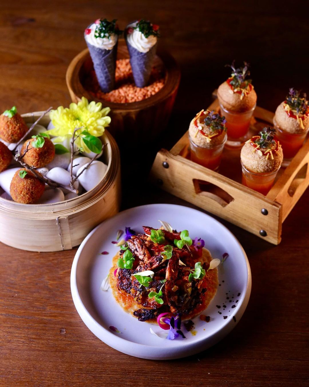 Dahi puri shooters and small plates (Photo: Instagram / @kayrakeralacuisine)