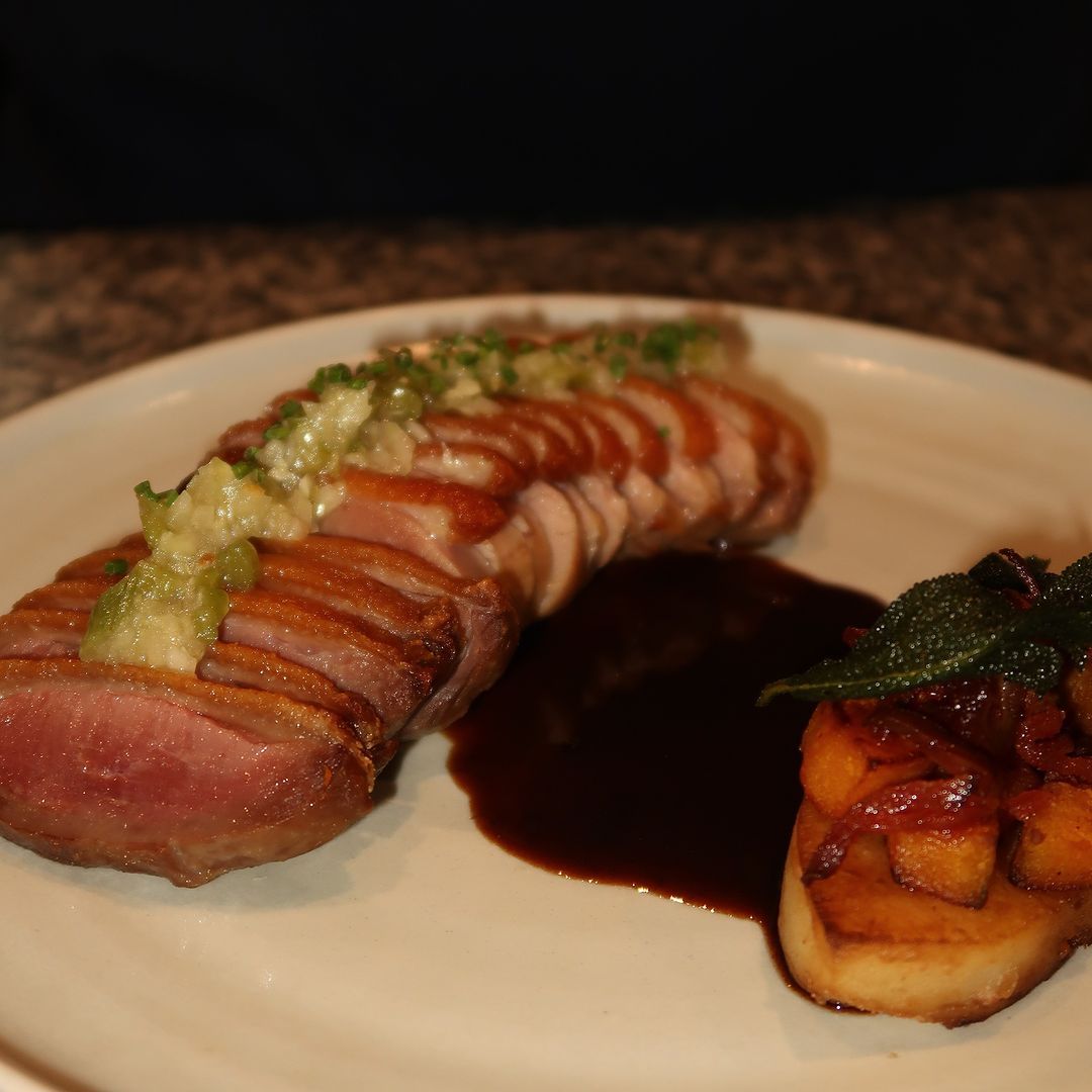 Cured duck with jus and wasabi salsa (Photo: Instagram / @roostkl)