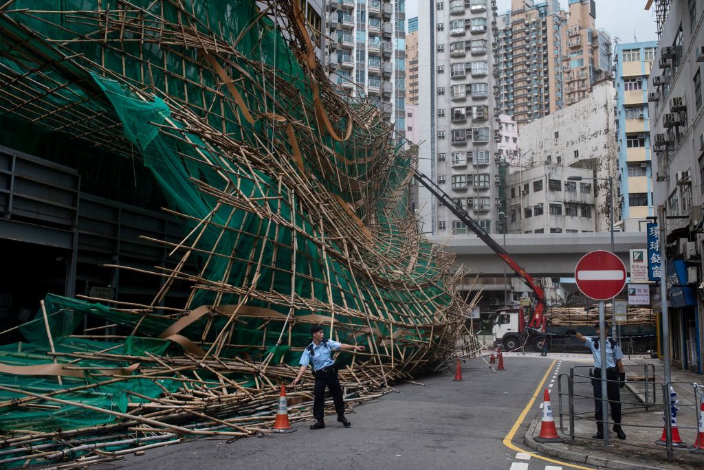 Typhoon Mangkhut struck Hong Kong in September 2018 and was the strongest storm since 1983 causing HK$4.6 billion in damages to the city (Photo: Getty Images)
