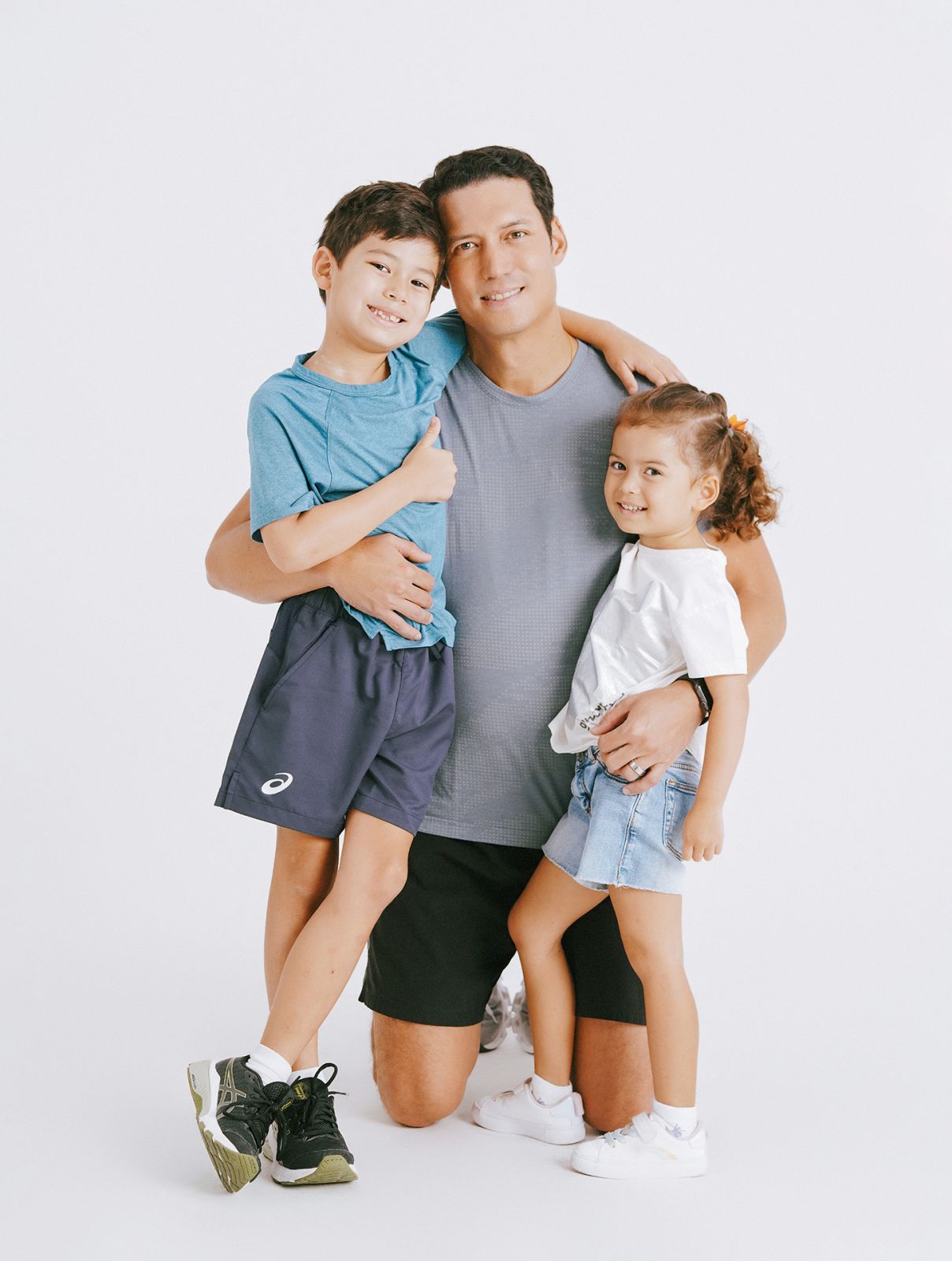 One of the heartfelt moments Jesse Maxwell enjoys with his family is their random group hugs