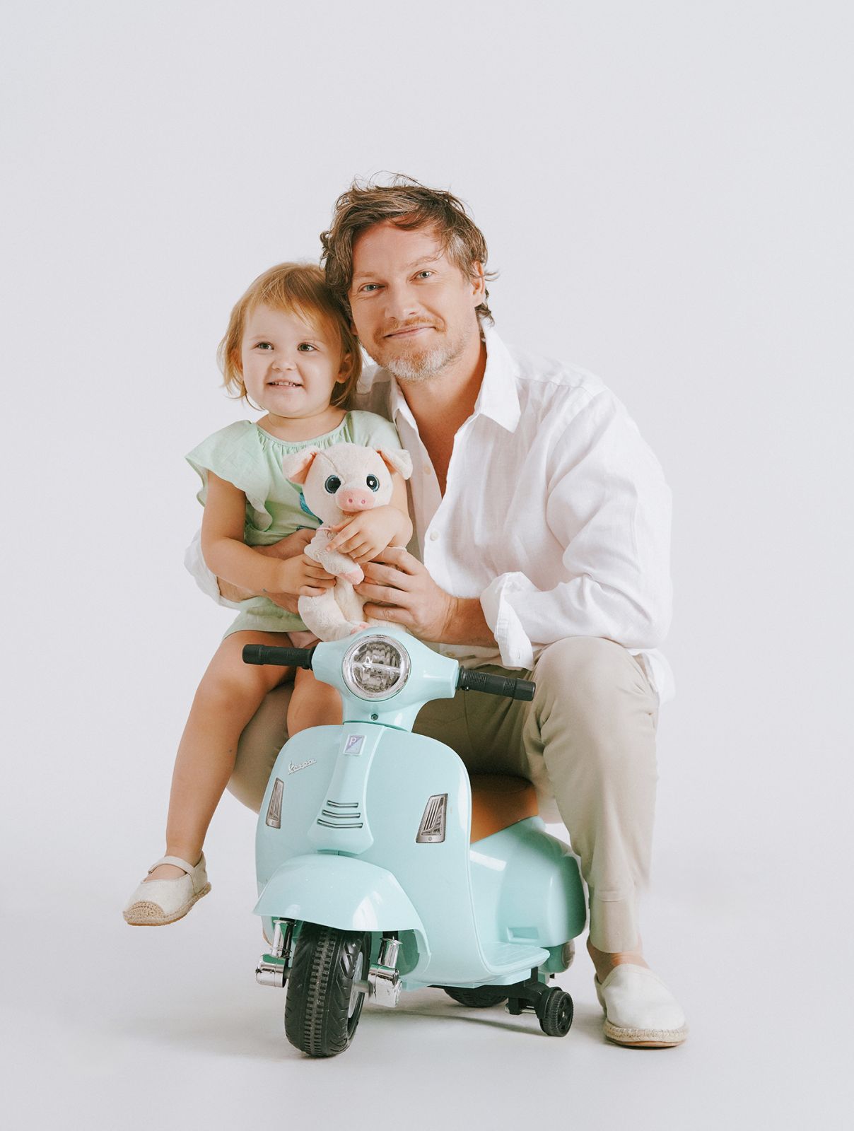 Patrick Coard and his wife, Kifu, try different things to stimulate River’s creativity, but nothing beats the excitement her little Vespa brings her