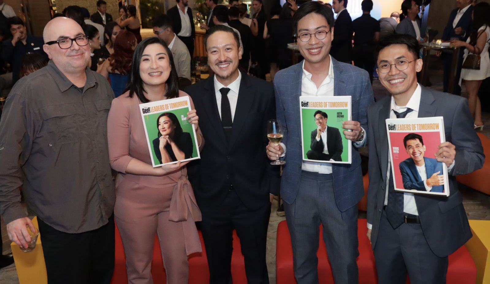 2024 honourees Zoe Ocampo, Justin Arcenas and Sergius Santos with Tribe member Franco Varona and Toki co-founder Frederic Levy (Photo: Medal Elepano)