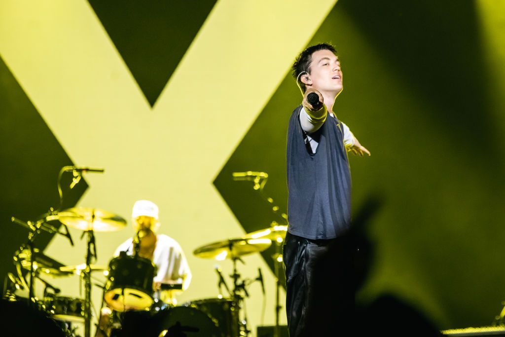 MONTERREY, MEXICO - MAY 19: Paul Klein, singer of Lany band, performs during a concert at Showcenter on May 19, 2024 in Monterrey, Mexico. (Photo by Medios y Media/Getty Images)