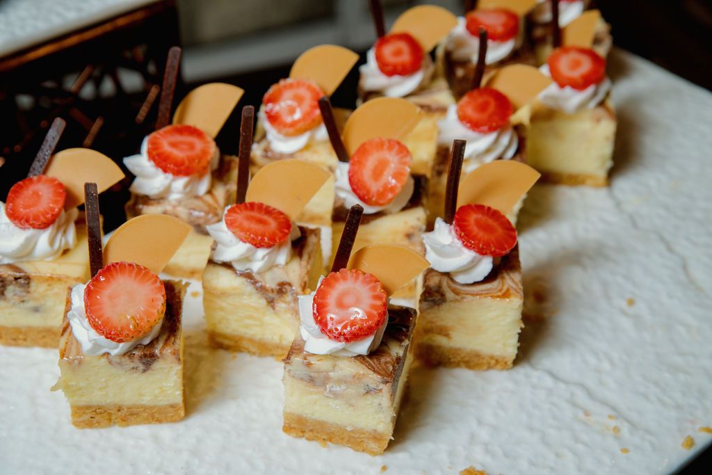 Bite-sized desserts for guests while awaiting for the awards presentation
