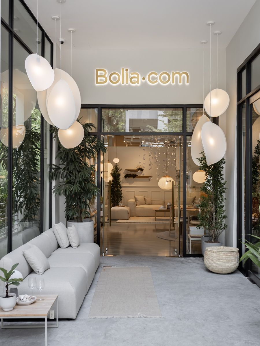 The entrance foyer of Bolia Singapore’s showroom (Photo: Max Chan)