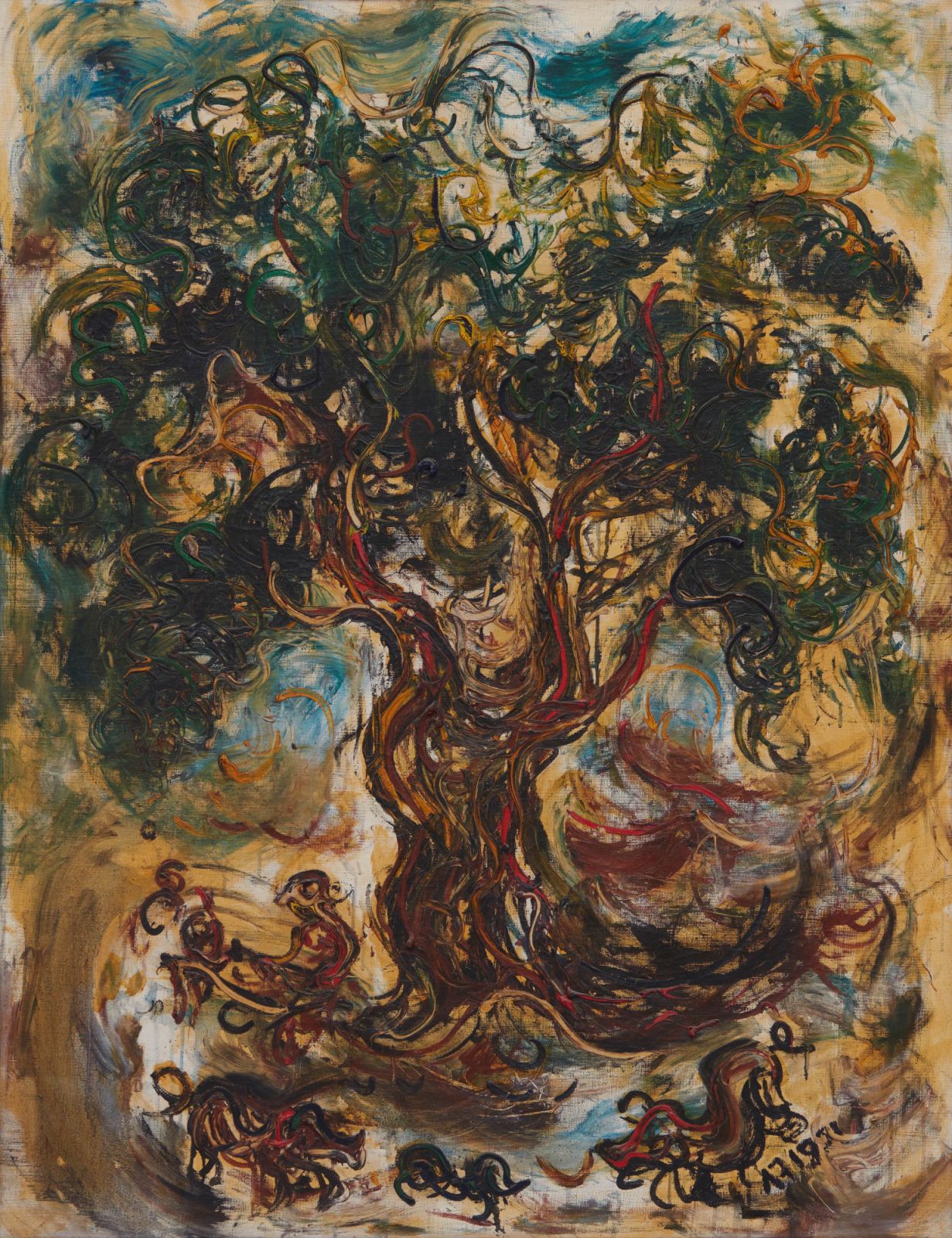 'Drinking Tuak' (1977) by Affandi (Photo: Sotheby's)