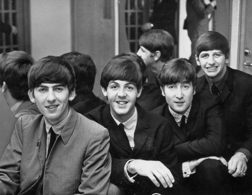 1963: British pop group The Beatles, from left to right: George Harrison (1943 - 2001), Paul McCartney, John Lennon (1940 - 1980) and Ringo Starr, in Sweden. (Photo by Keystone/Getty Images)