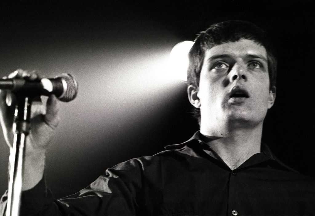 NETHERLANDS - JANUARY 16: ROTTERDAM Photo of Joy Division, Ian Curtis performing live onstage at the Lantaren (Photo by Rob Verhorst/Redferns)