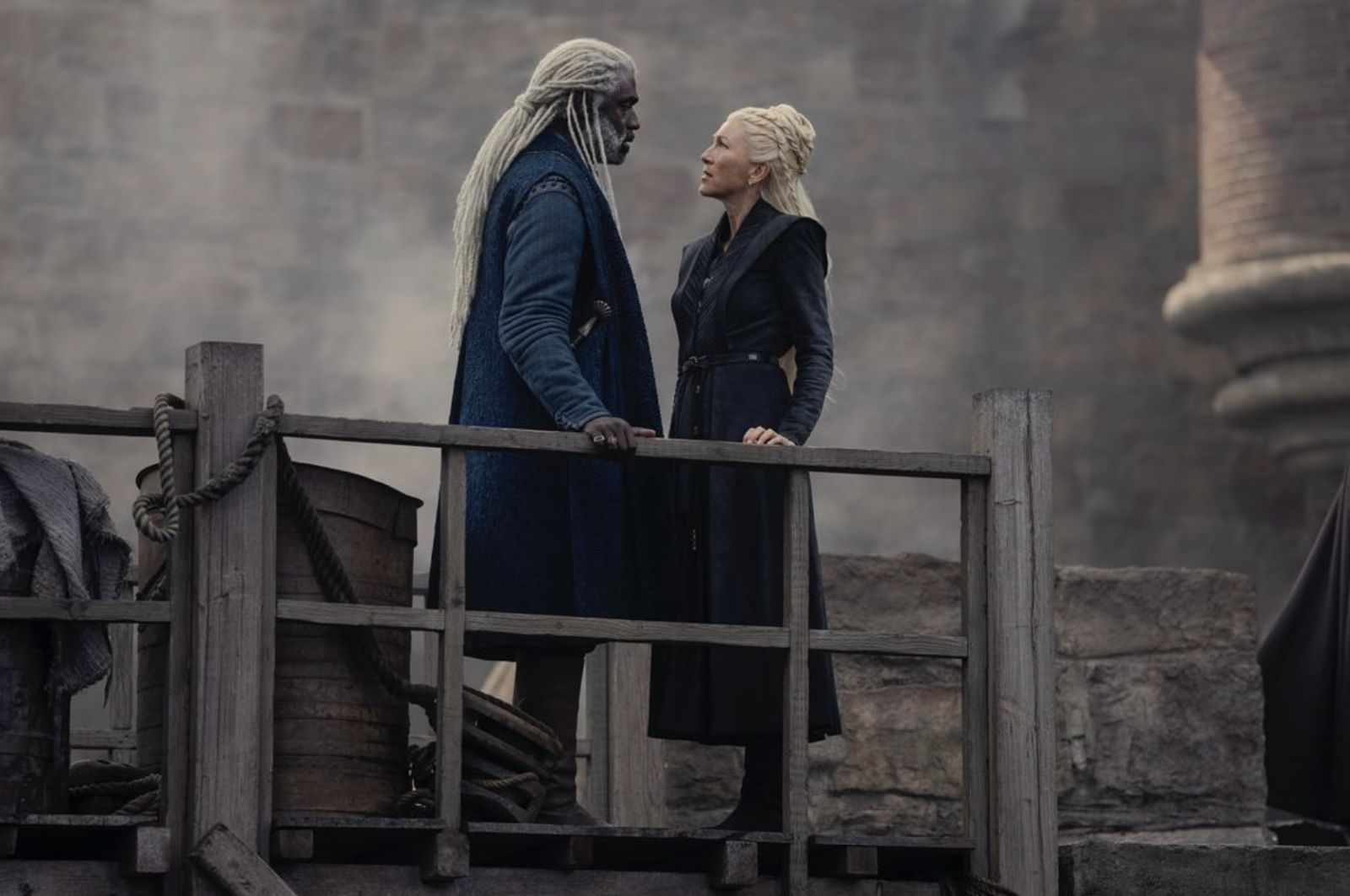 Lord Corlys Velaryon with his wife, Princess Rhaenys Targaryen
