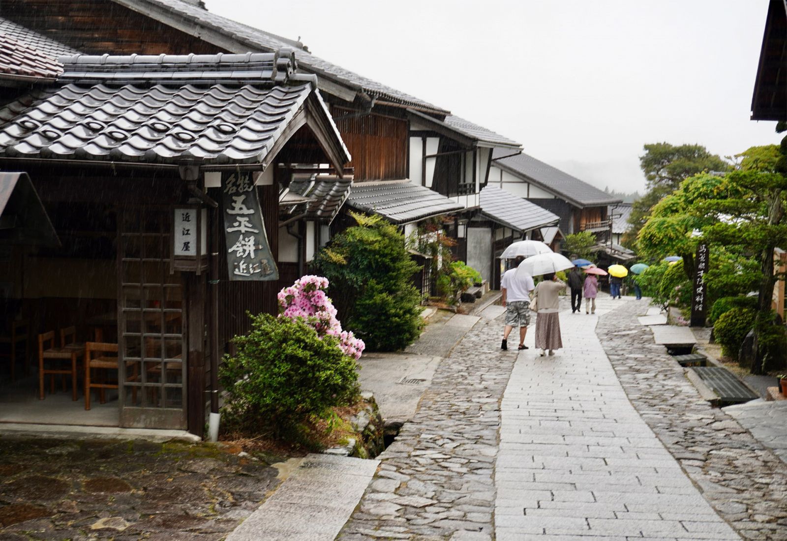 Cobblestoned roads and archaic houses made of wood can be found in a village along the trail