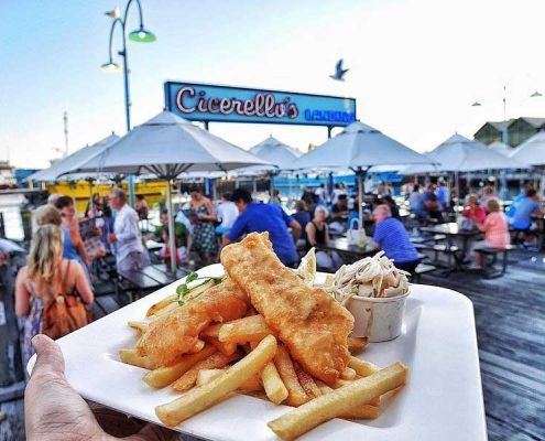 Fish and chips at Fremantle Fishing Boat Harbour (Photo: Fremantle Fishing Boat Harbour)