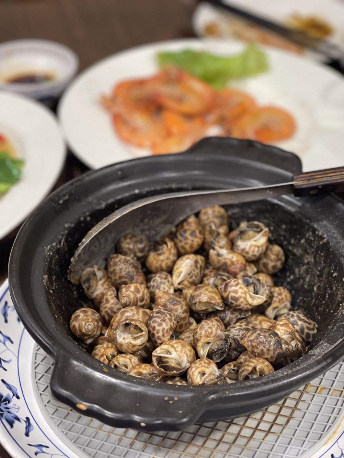 先進海產 炒螺肉。(Photo:Yinru Tu)