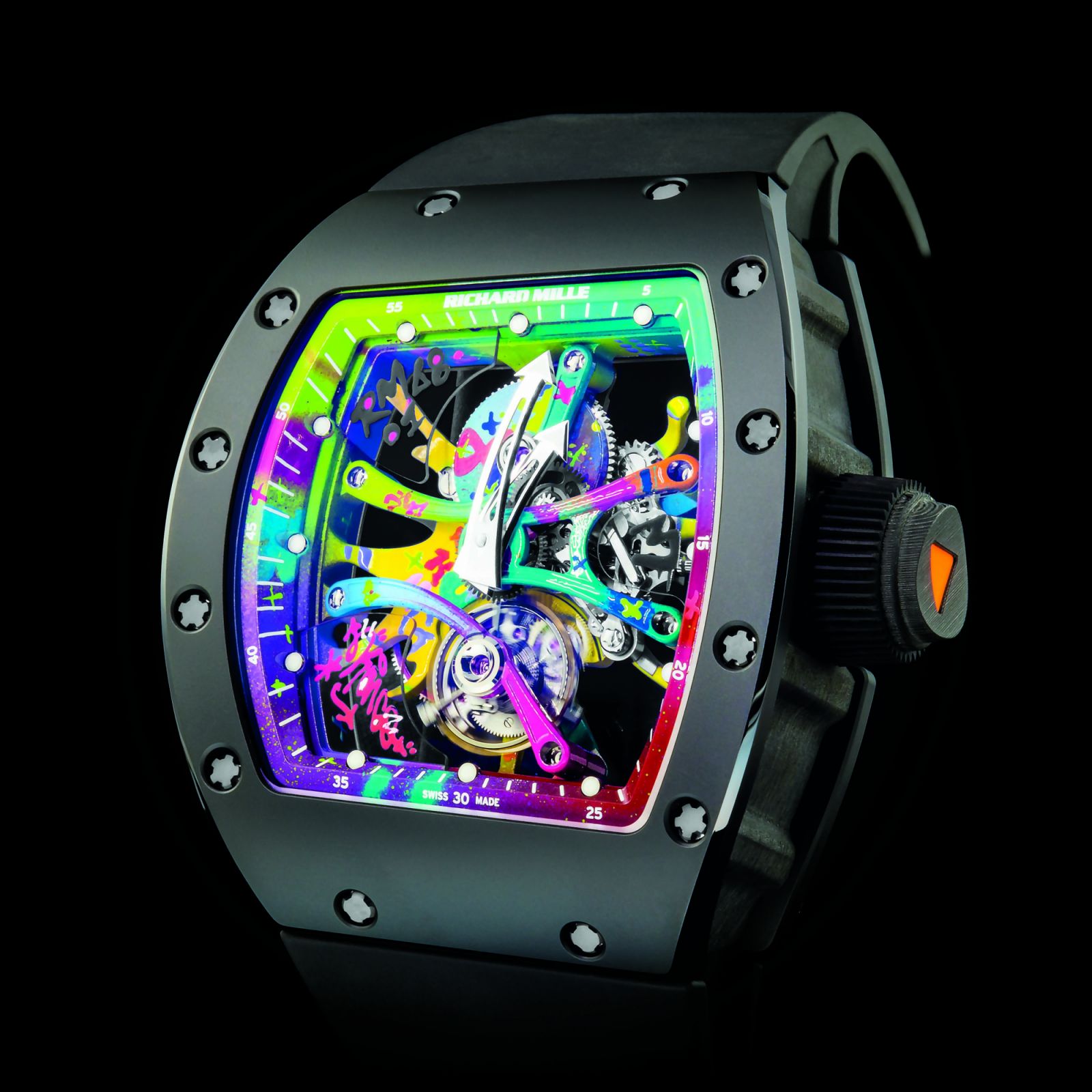 ผลงานศิลปะของ Cyril Kongo กับ Richard Mille ในรุ่น RM 68-01 Tourbillon Cyril Kong (ภาพ: Cyril Kongo)