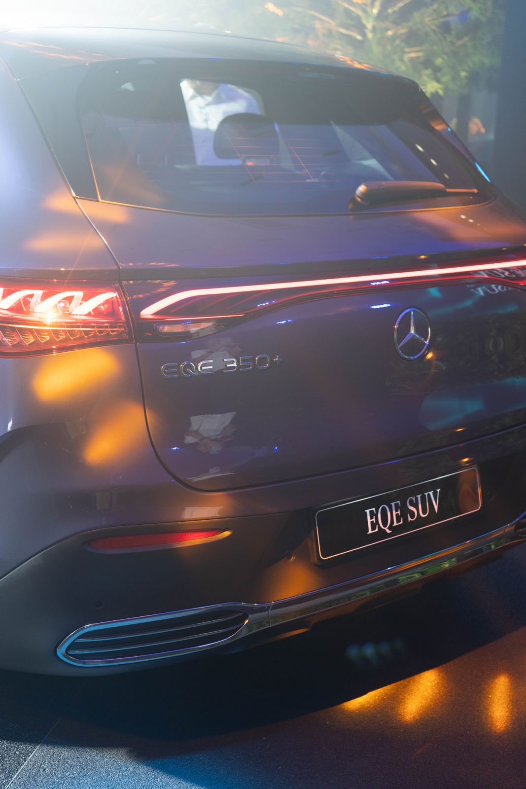 The new Mercedes-Benz EQE SUV helical rear lights