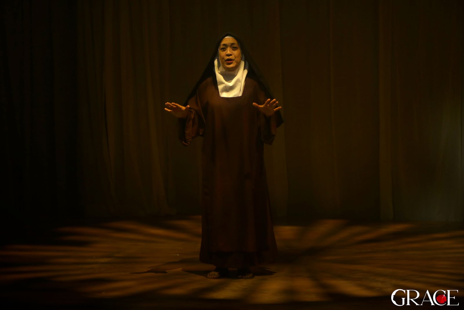 Frances Makil-Ignacio portrays Sister Agatha, one of the nuns in the convent of the Discalced Carmelites in Lipa, Batangas