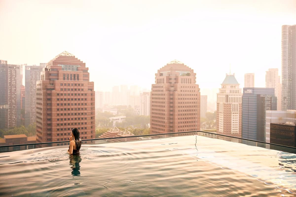 The unmatched views of the Singapore skyline from Como Shambhala