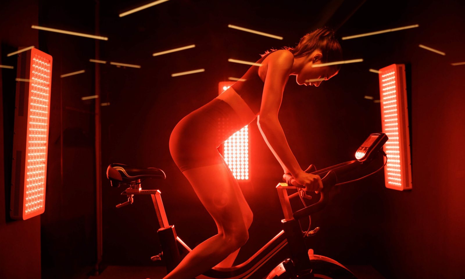 Indoor cycling at Como Shambhala's spin facilities