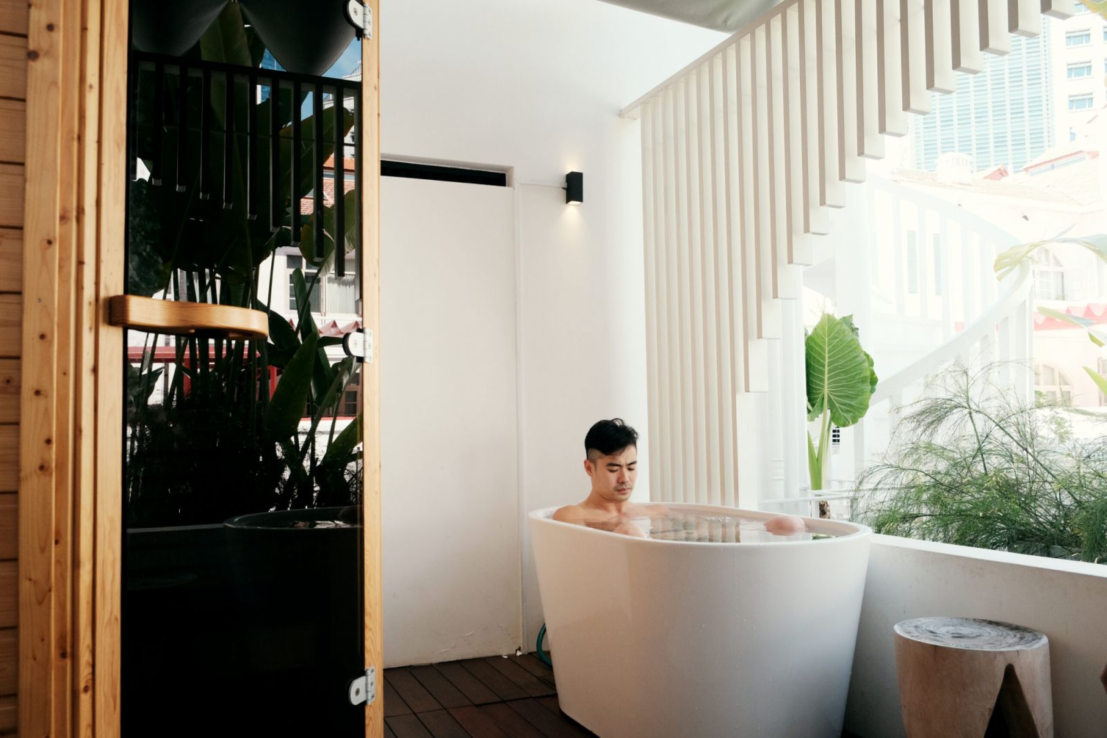 After a fitness session at Trapeze Rec Club, indulge in immersive wellness