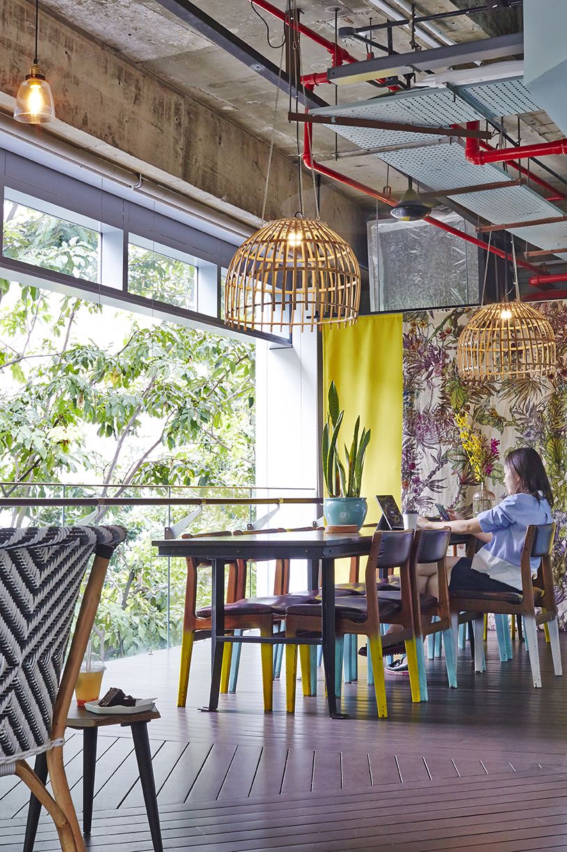 Take in the green views from Yoga Movement's Robertson Quay studio