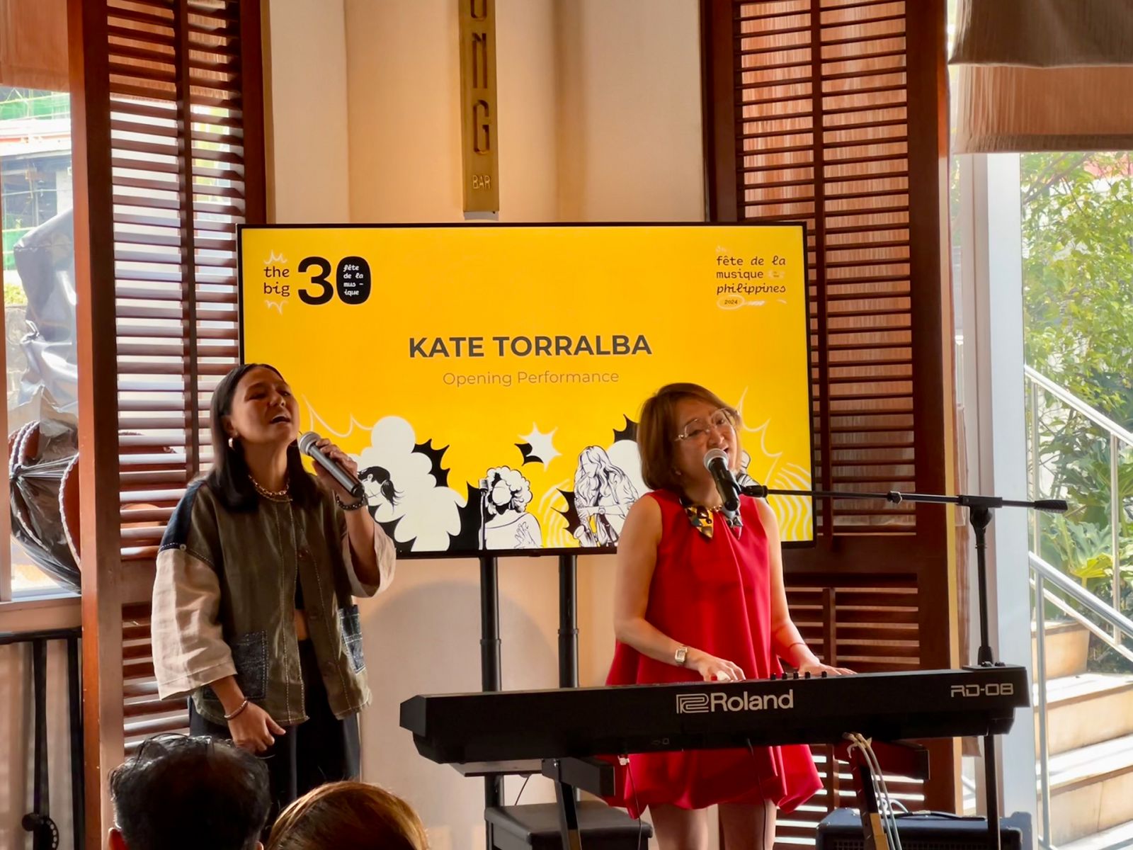 Kate Torralba’s opening performance at the media launch of FetePH30, with Zsaris