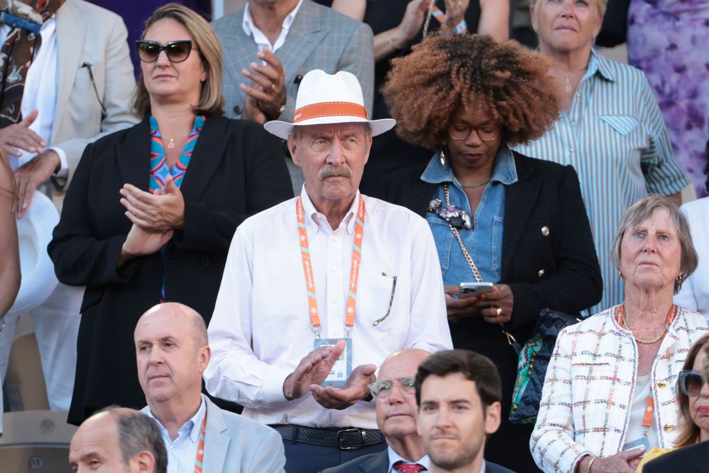 PARIS, FRANCE - JUNE 9: Stan Smith attends the men's final on day 15 of the 2024 French Open, Roland-Garros 2024, Grand Slam tennis tournament at Roland Garros stadium on June 9, 2024 in Paris, France. (Photo by Jean Catuffe/Getty Images)