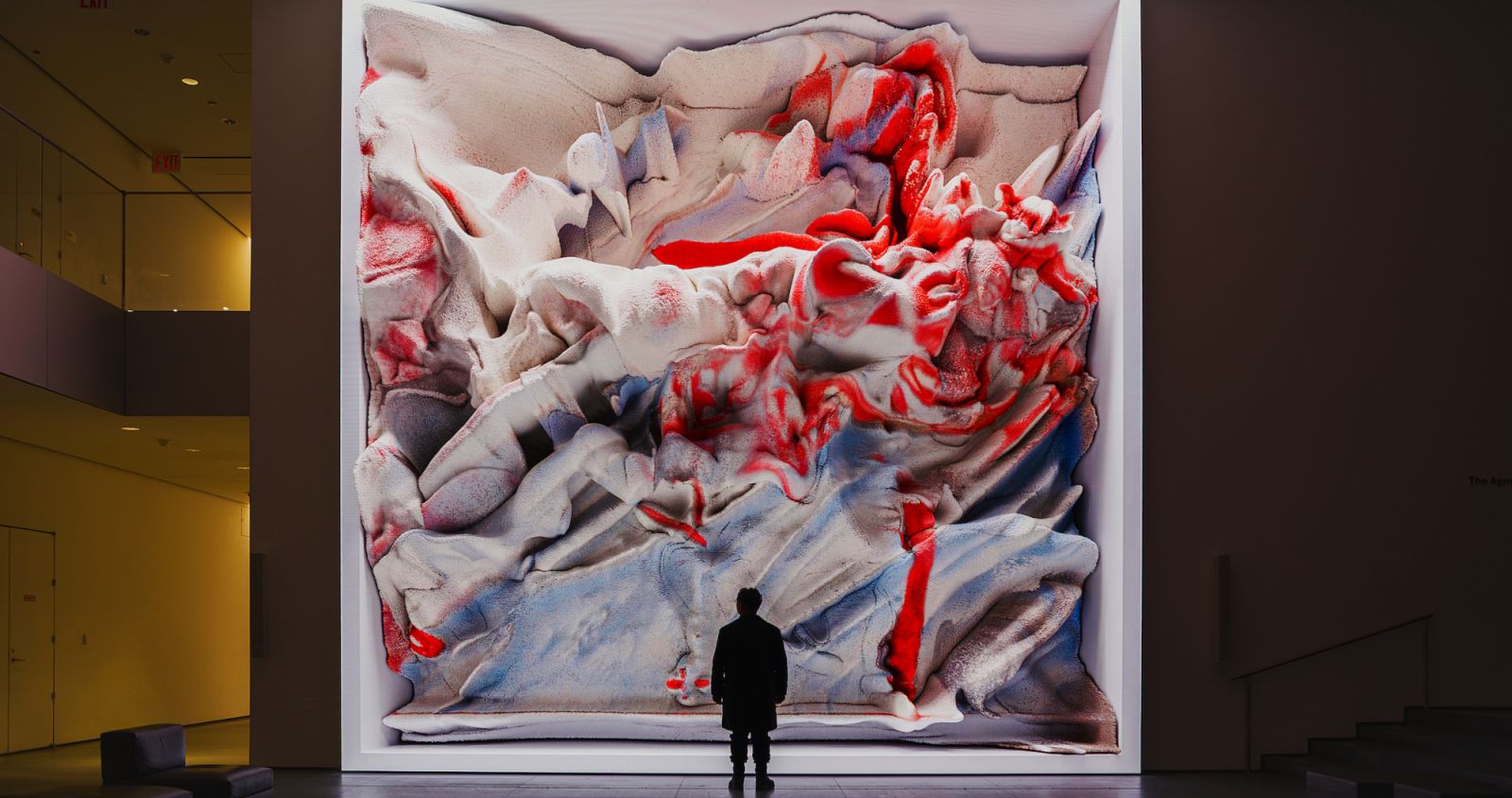Installation view of Andol’s "Unsupervised— Machine Hallucinations" (2022-23) at MoMA (Photo: courtesy the artist)