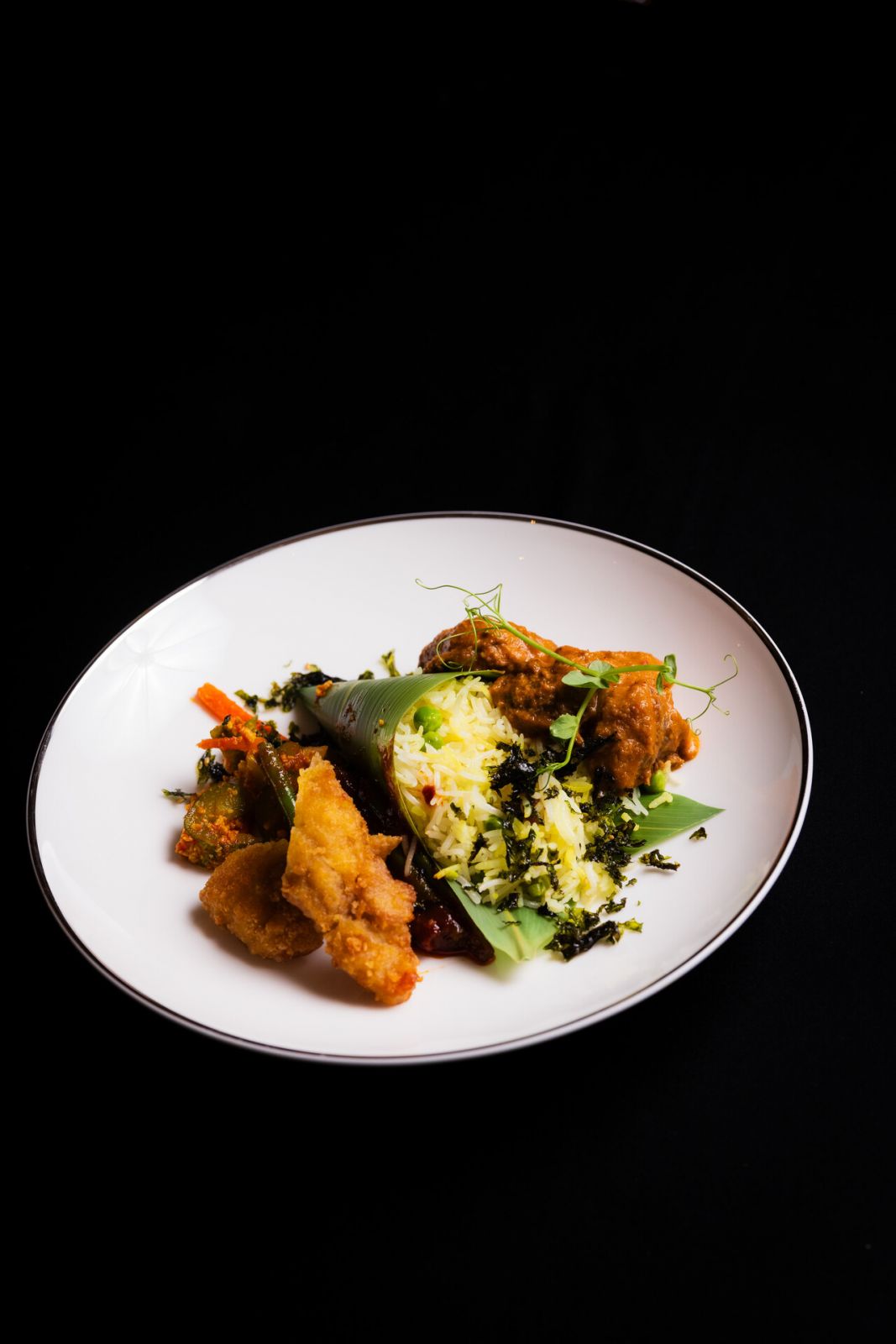 The main course, "Rendang" Pilaf