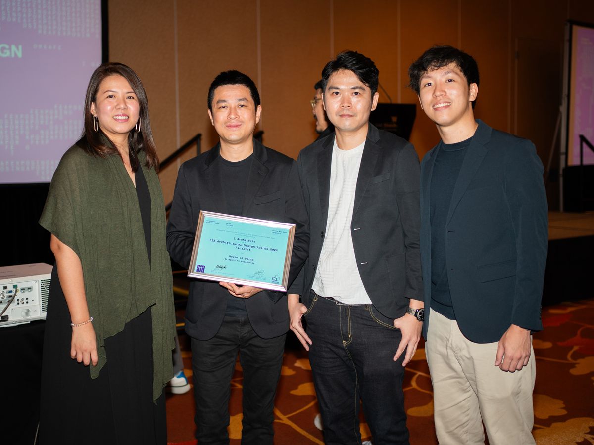 L Architects was awarded under the F1 Residential category for House of Parts