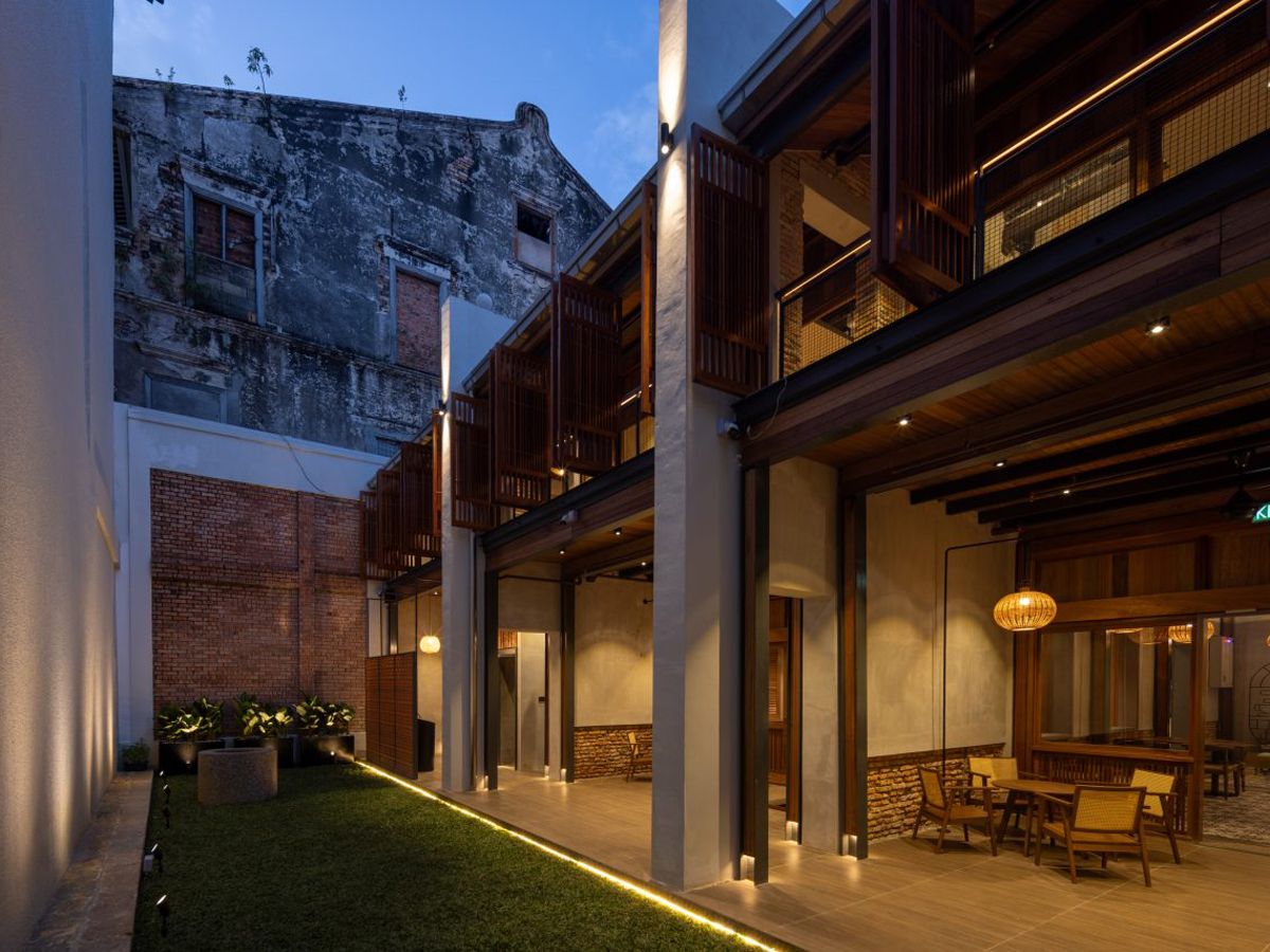 An open courtyard that anchors the back of the building (Photo: Finbarr Fallon)