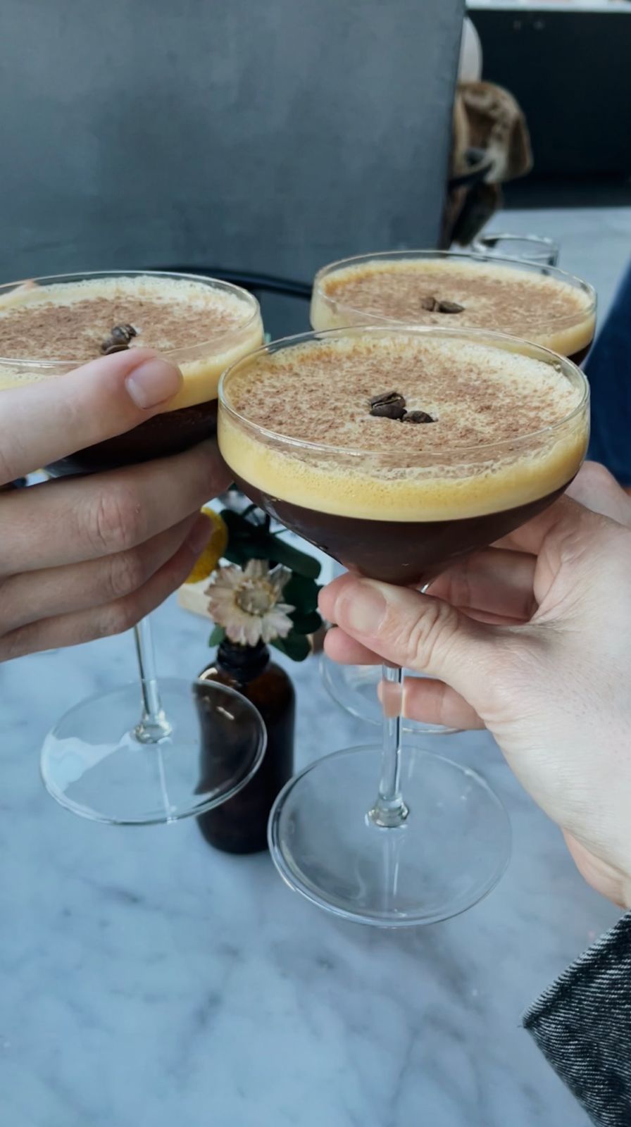 Espresso martinis topped with coffee beans (Photo: Dupe Photos)