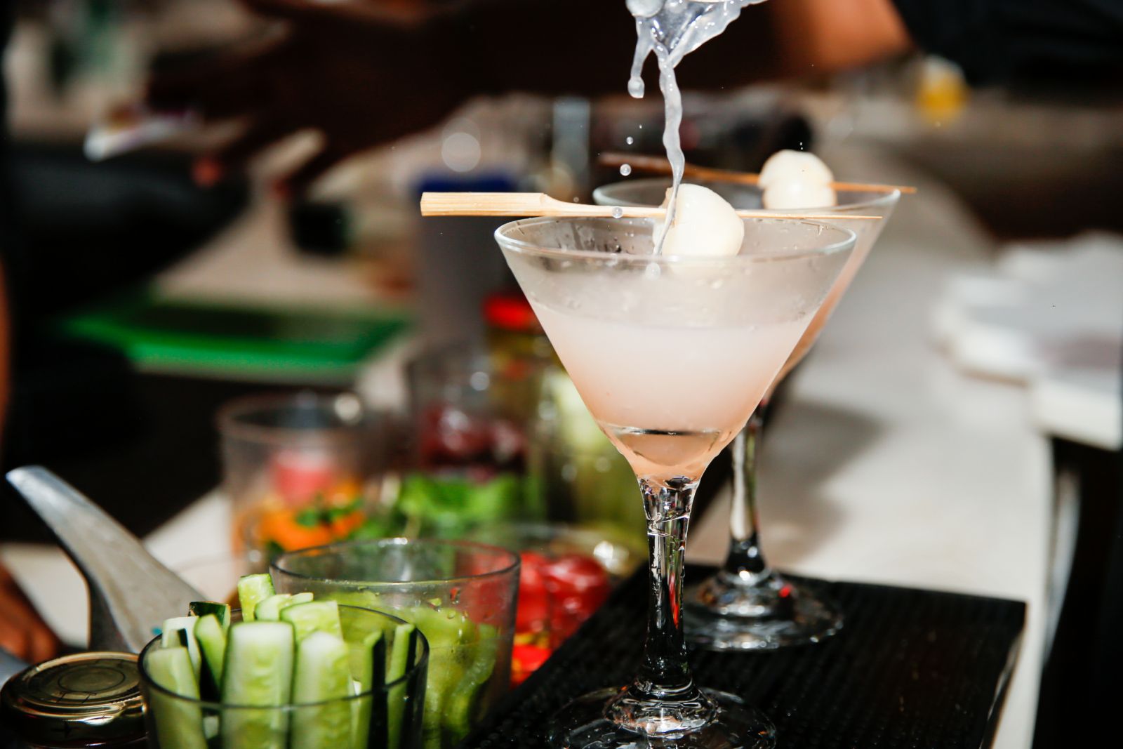 Lychee martinis in the making (Photo: Getty Images)