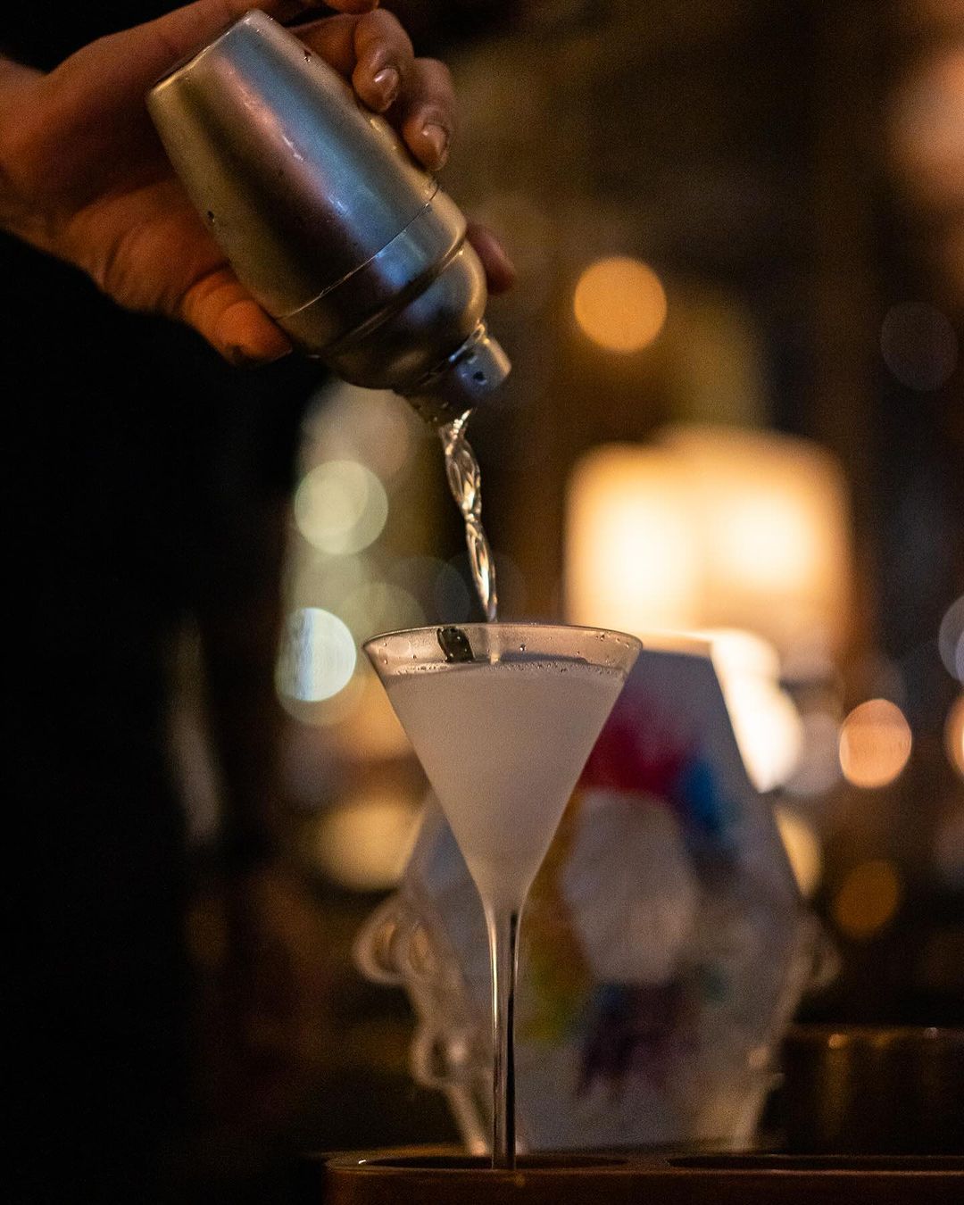 A martini crafted with gin, vodka, and lychee (Photo: Instagram / @fskualalumpur)