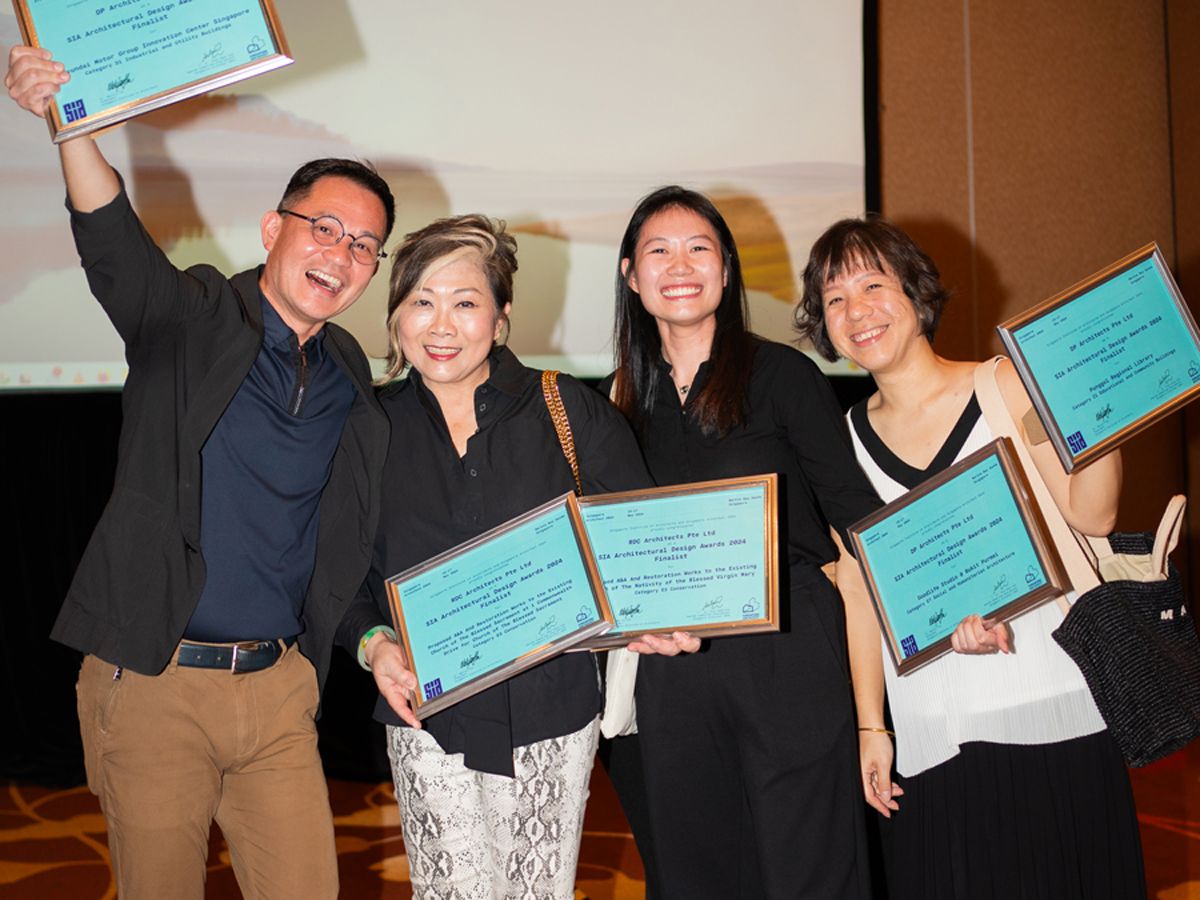 Four of the winning firms who walked away with an accolade at the SIA Architectural Design Awards 2024 ceremony
