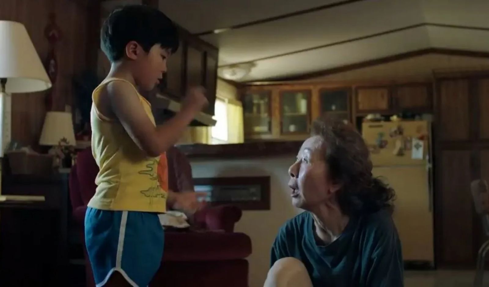 David Yi (played by Alan Kim) and Soon-ja (played by Youn Yuh-jung) in ‘Minari’