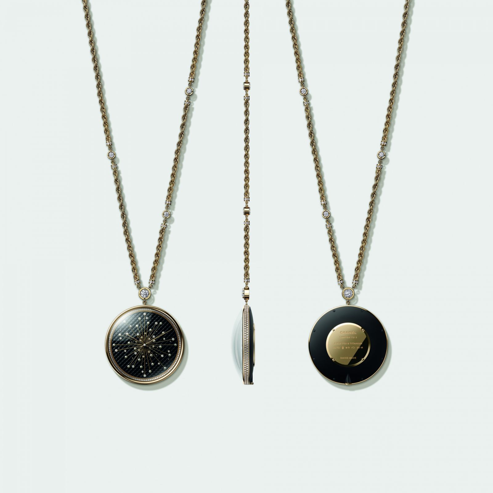 Chanel Mademoiselle Privé Pincushion Long Necklace Couture Watch (Photo: courtesy of Chanel)