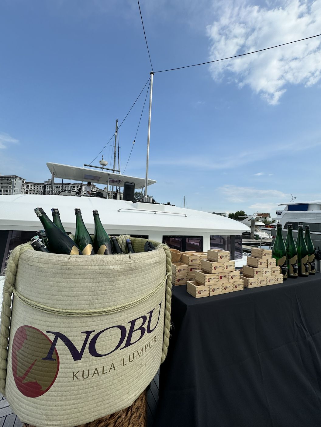 The sake station on board (Photo: Nobu Kuala Lumpur)
