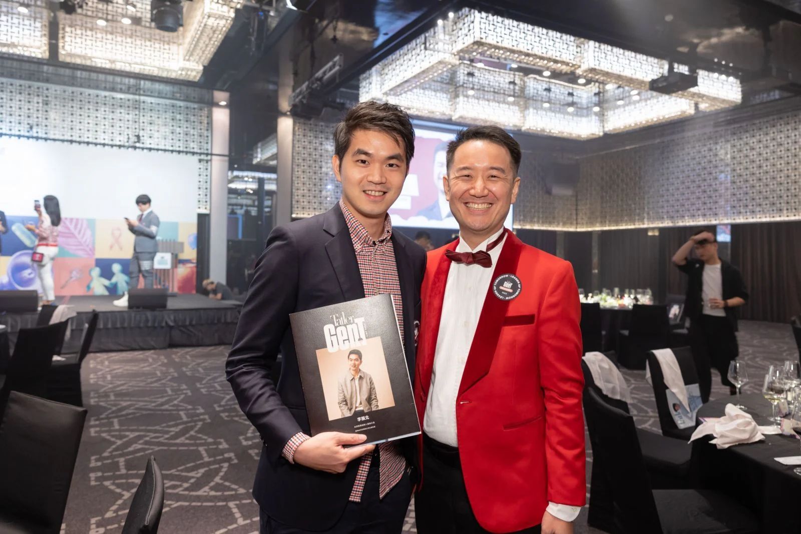 Gen.T honouree from 2023, Lee Cheng Pei, and Tribe member Edgar Chiu in the Regent Taipei ballroom (Photo: En-Shao Dong and Zhan-Huan Lin)