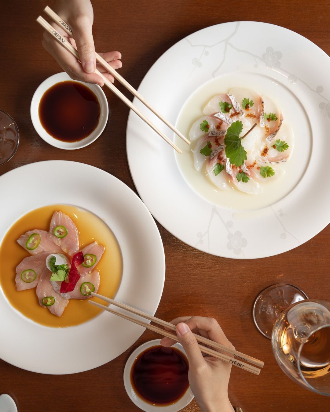 Yellowtail jalapeño and tiradito at Nobu (Photo: Instagram / @nobu_kualalumpur)