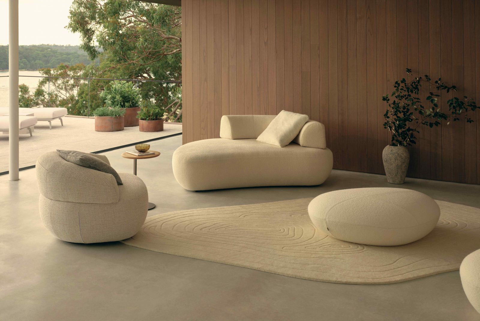 The sculptural King Living Aura Sofa inspired by nature