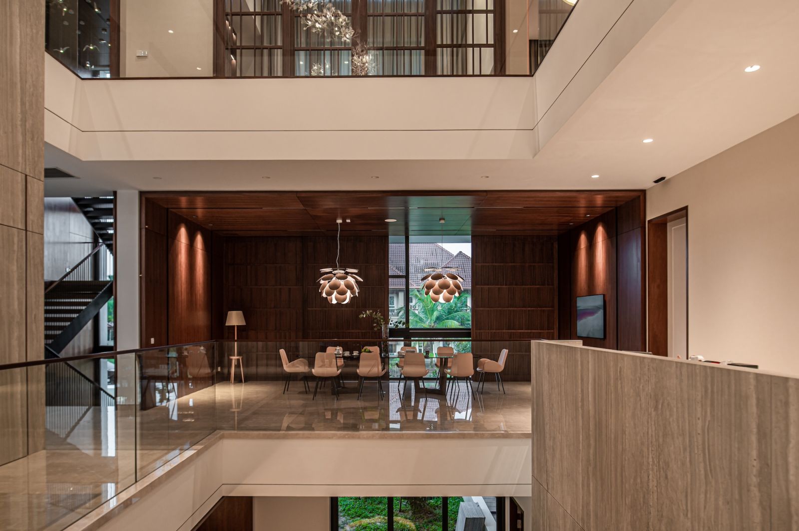 The internal living spaces feel light and airy