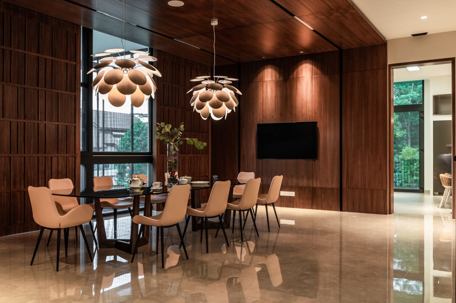 The internal living spaces feel light and airy
