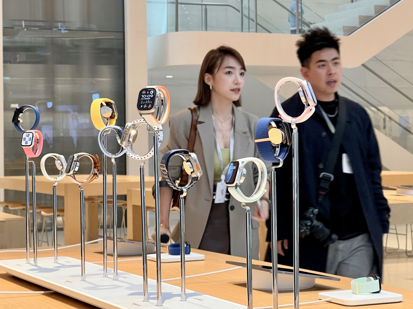 At the store’s display tables and avenues, customers will find the all of the latest Apple products