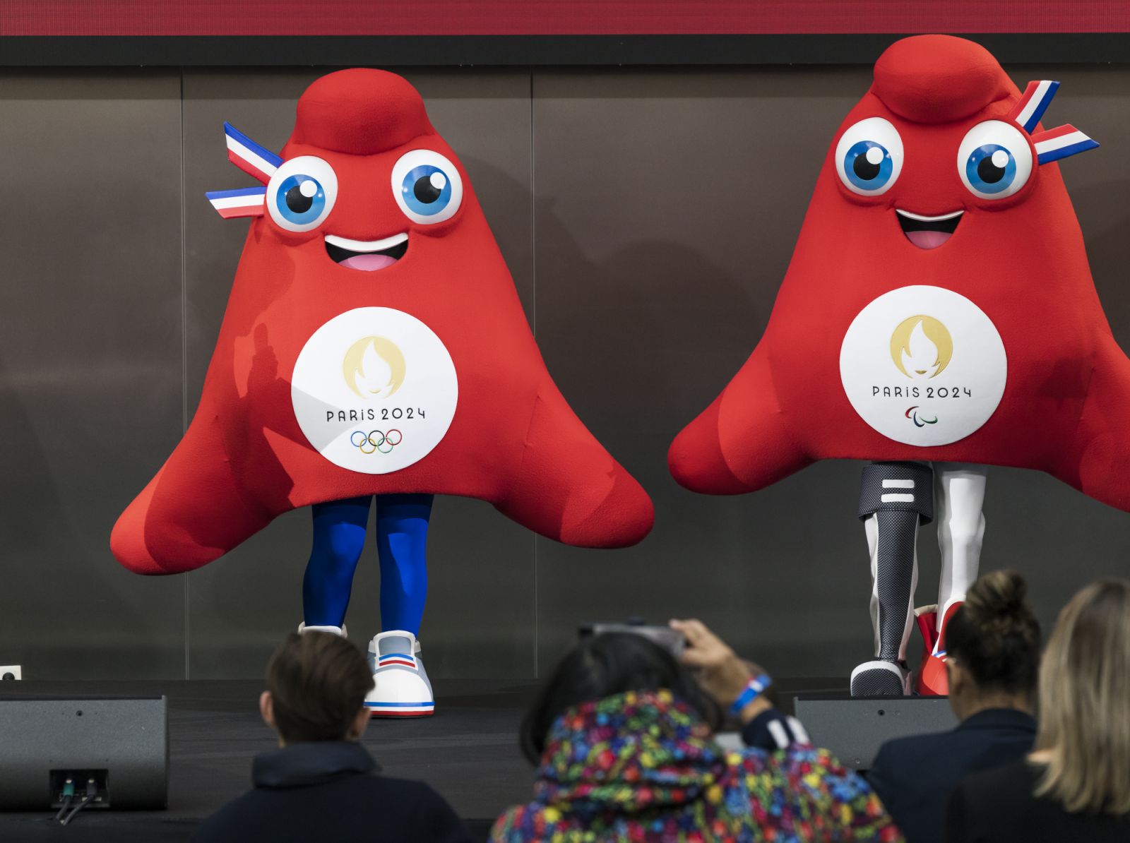 Press conference revealing the Paris 2024 Mascots, the Phryges, representing Phrygian caps—a symbol of freedom for the French (Photo: Benjamin Boccas)