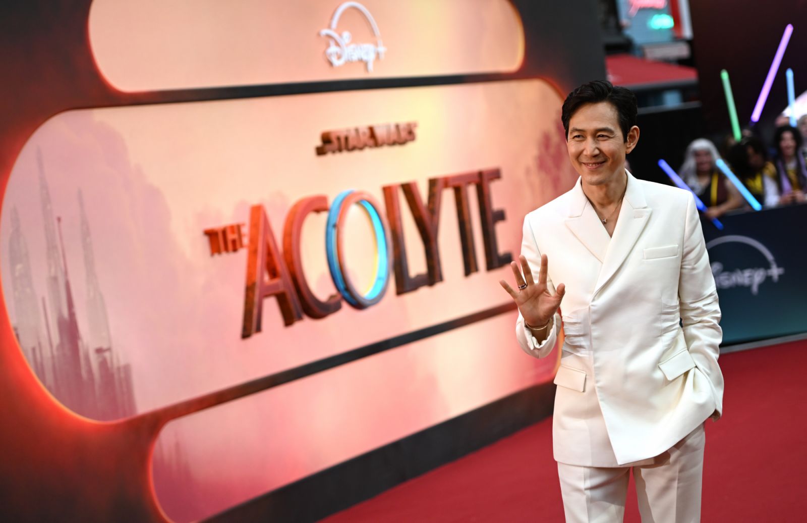 LONDON, ENGLAND - MAY 28: Lee Jung-Jae attends the UK Premiere of Lucasfilm's "Star Wars: The Acolyte" at Odeon Luxe Leicester Square on May 28, 2024 in London, England. (Photo by Kate Green/Getty Images for Walt Disney Studios Motion Pictures UK)