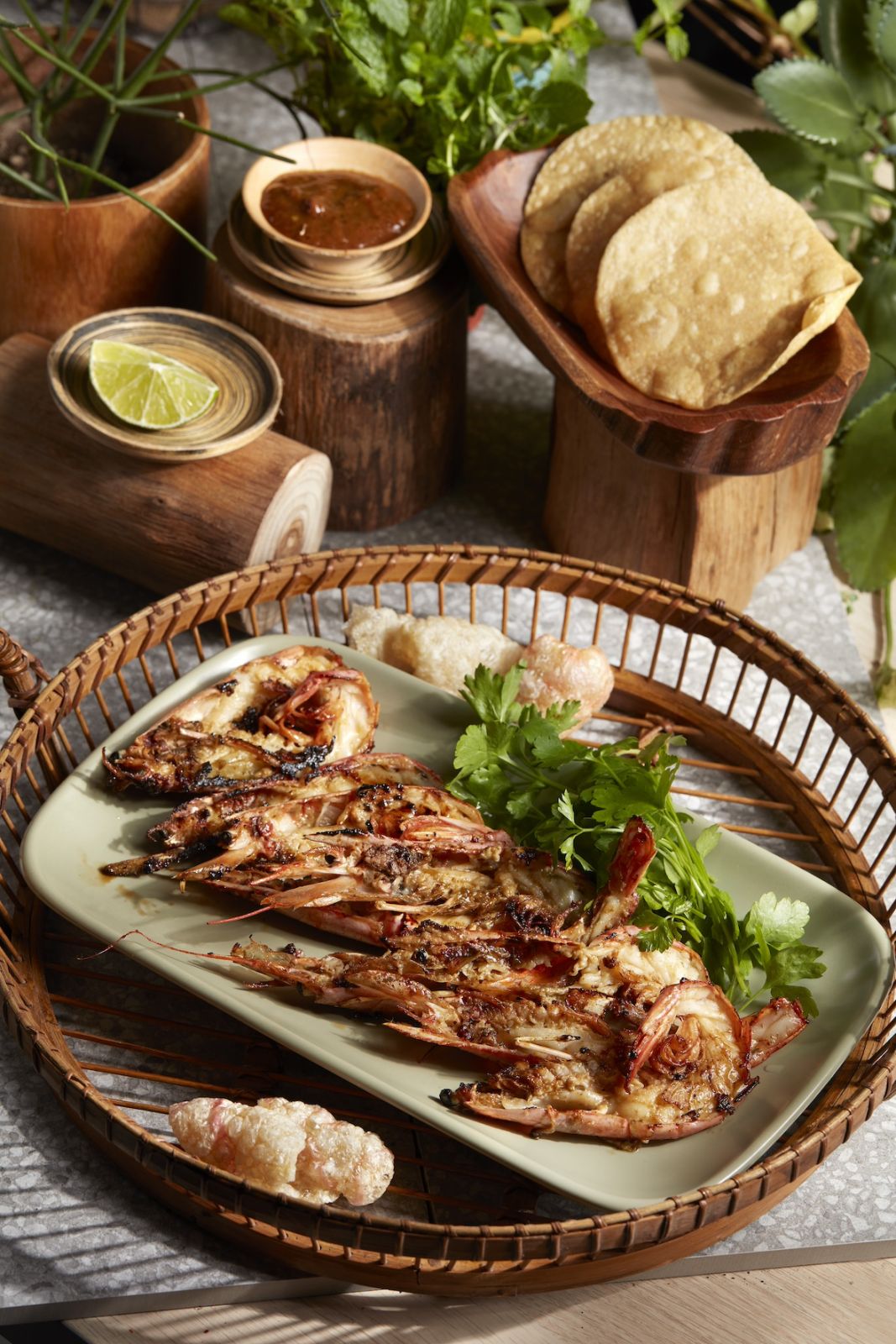 Camarones a la diabla, served for brunch at Canchita Peruvian Cuisine