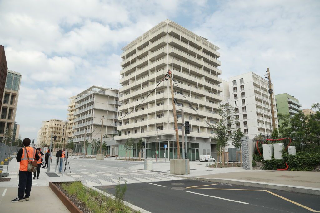 PARIS, FRANCE - JUNE 4: Preparations continue at the Olympic and Paralympic Village ahead of Paris 2024 Olympics in Paris, France on June 4, 2024. (Photo by Mohamad Salaheldin Abdelg Alsayed/Anadolu via Getty Images)