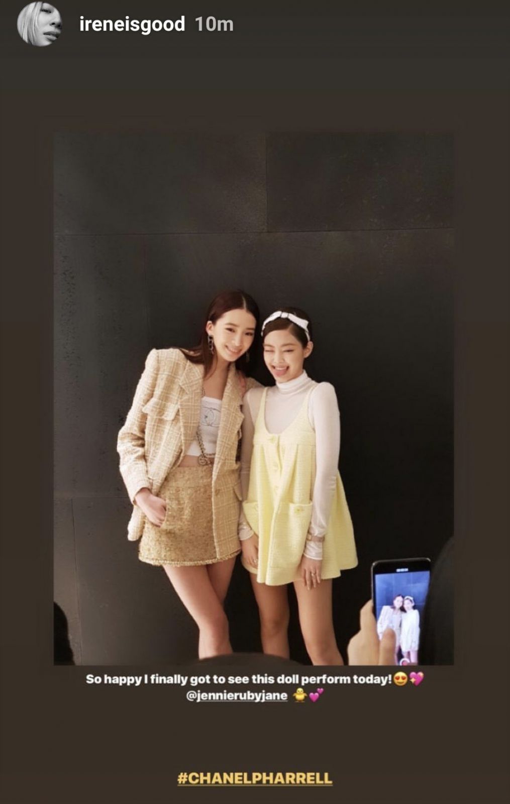 Hai nhân vật có độ phủ sóng lớn tại Hàn Quốc: Irene Kim và Jennie Kim (Ảnh: Instagram/@ireneisgood)