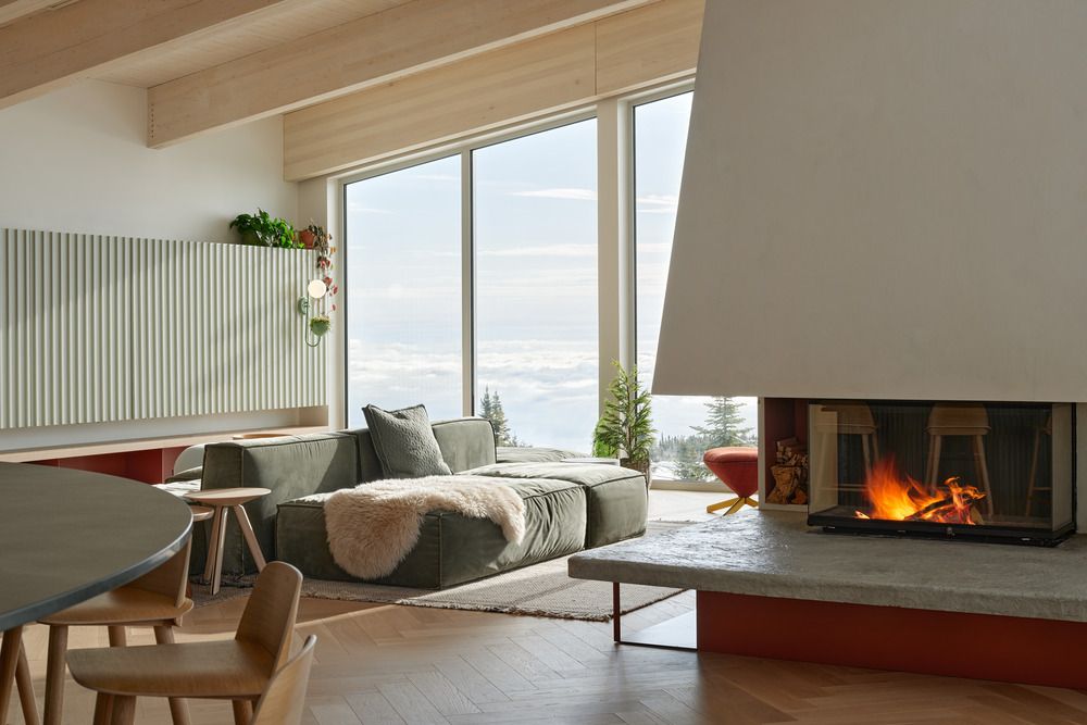 The lounge area designed for reading, meeting and contemplation