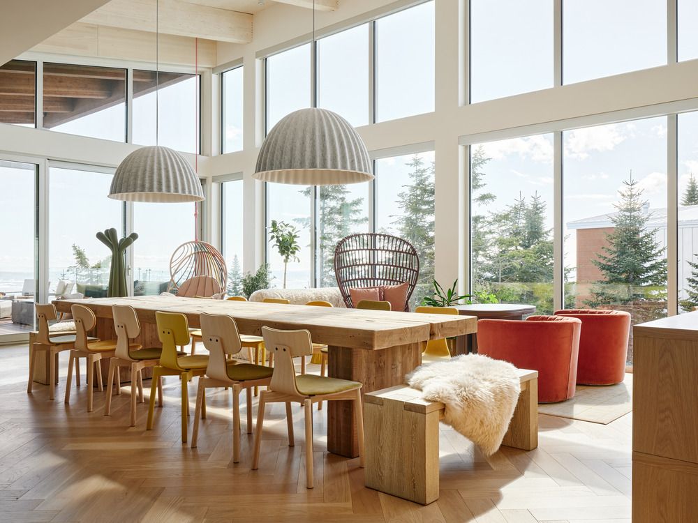 The communal dining area
